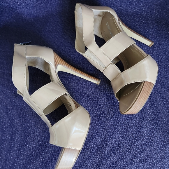 BCBGeneration Tan Strappy Stiletto Pump 6 - Picture 6 of 6